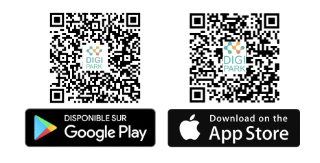 QR code pour télécharger l'application DigiPark sur Google Play et Apple Store